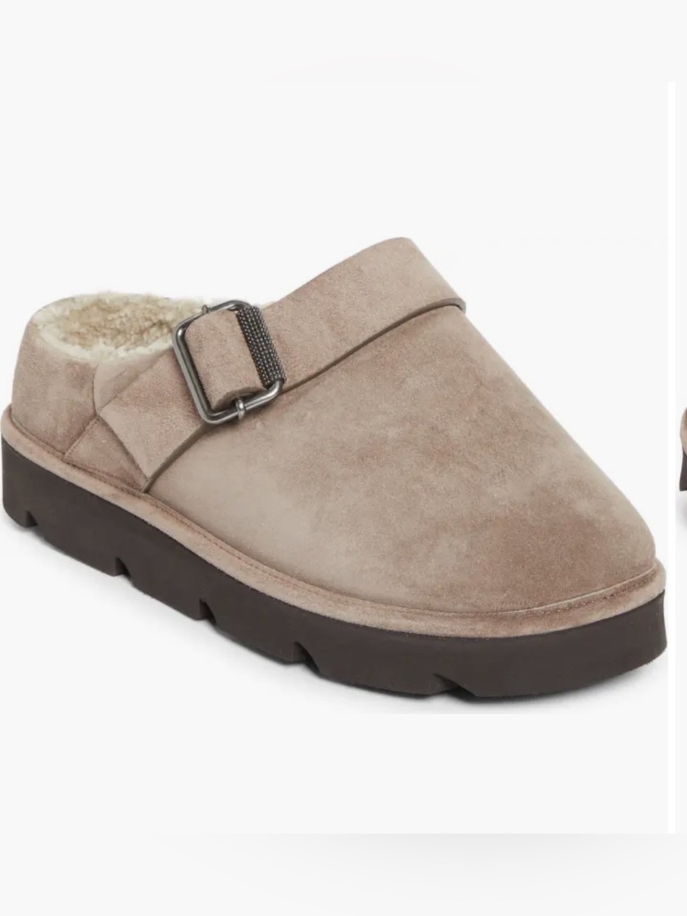 Brunello Cucinelli Monili Clog with shearling lining NWT